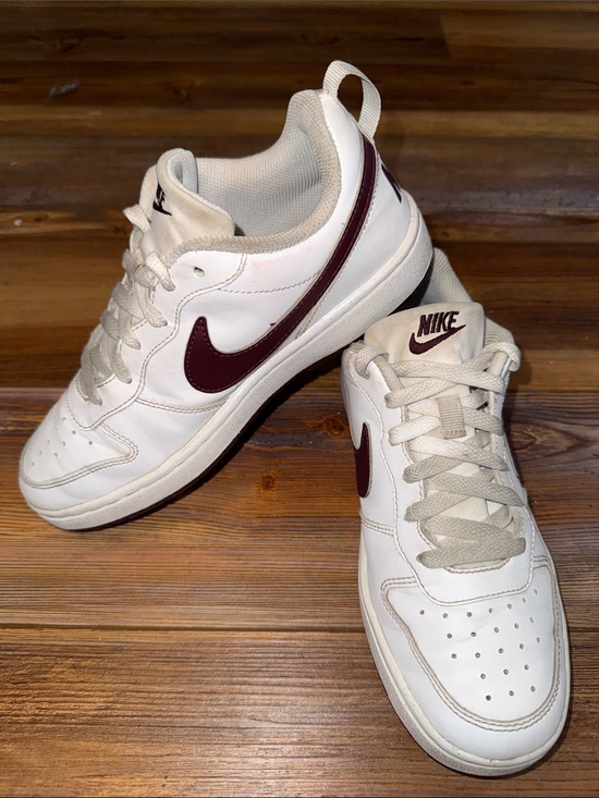 Nike Shoes - Nike Court Vision Low | Size 5Y(Women’s 6.5) | White/Burgundy